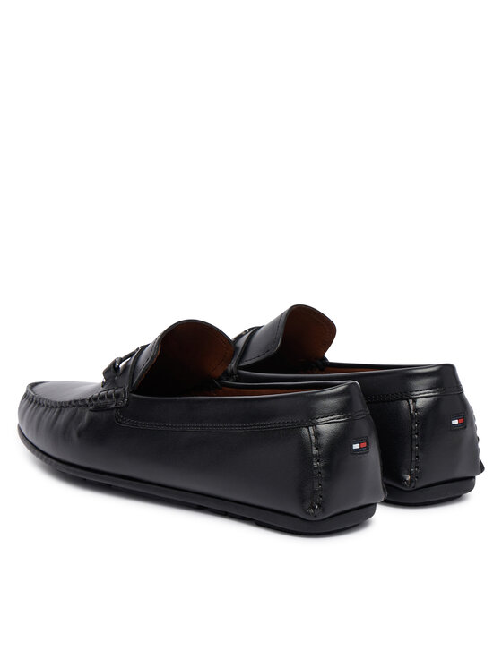 Tommy Hilfiger Мокасини Tommy Hilfiger Flag Lth Hardware Driver FM0FM06089 Черен