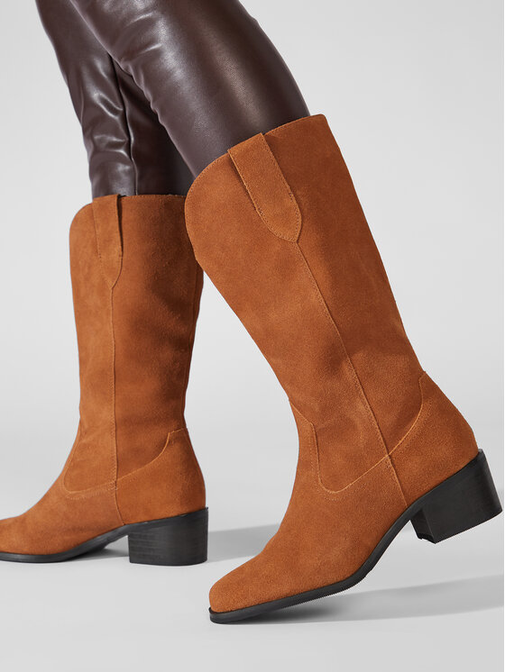 Simple Kovbojské topánky Simple SL-44-02-000113 Hnedá