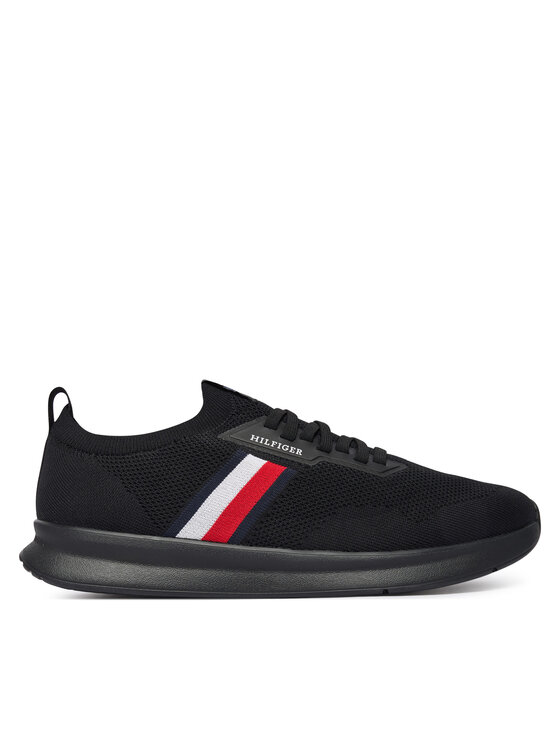 Tommy Hilfiger Сникърси Tommy Hilfiger Lightweight Knitted Runner FM0FM05756 Черен