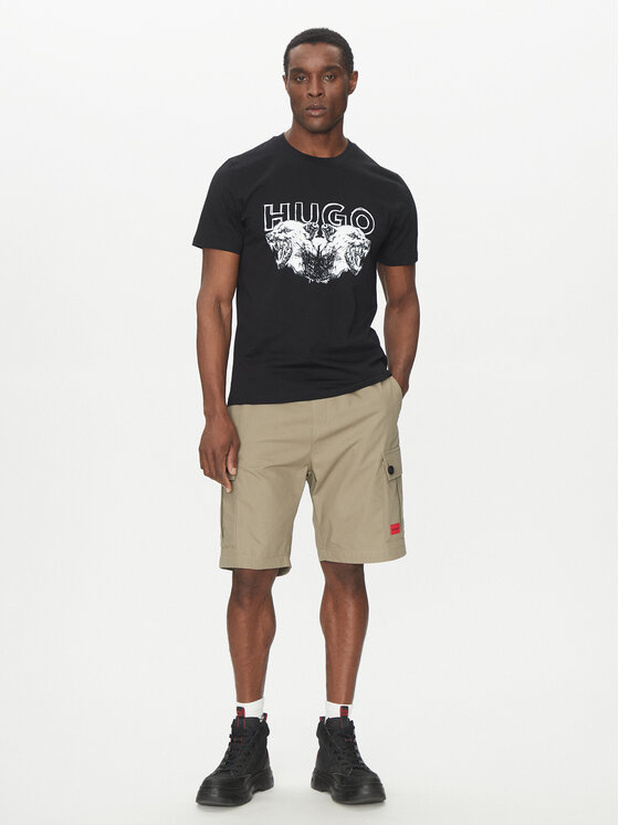HUGO HUGO Футболка Durro 50538257 Чорний Regular Fit
