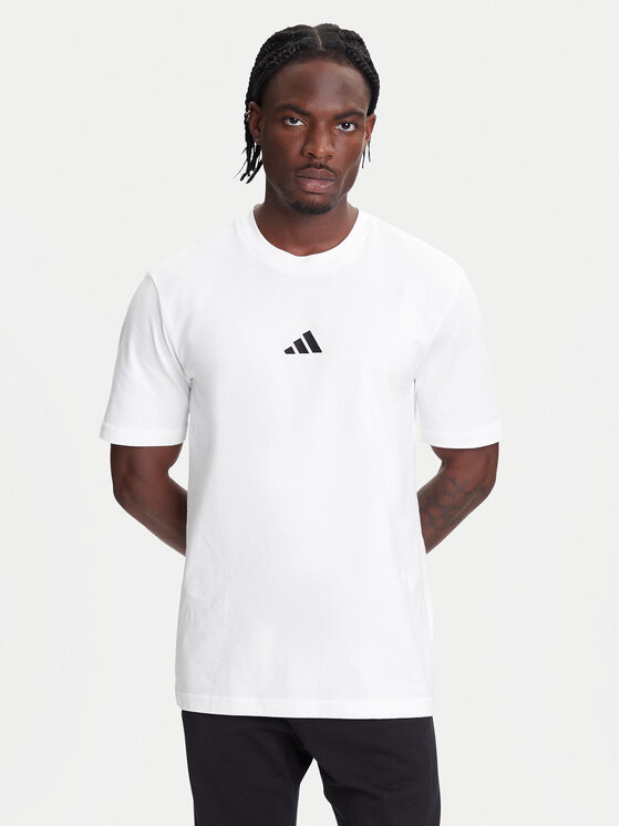 adidas adidas Футболка Essentials Small Logo JF1092 Білий Regular Fit