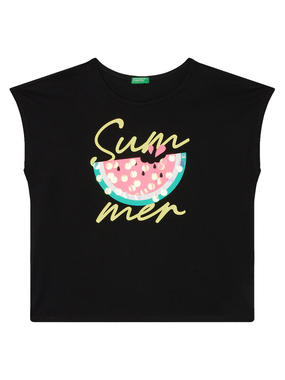 United Colors Of Benetton United Colors Of Benetton Футболка 3I1XC10P0 Чорний Regular Fit