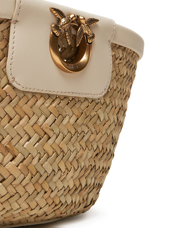 PINKO Rankinė PINKO Love Summer Bucket PE 25 PLTT 103325 A1RL Smėlio