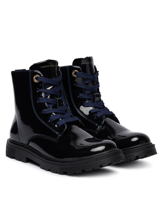 Tommy Hilfiger Polacchine Tommy Hilfiger Lace-Up Bootie T1A5-34005-1237 S Blu scuro