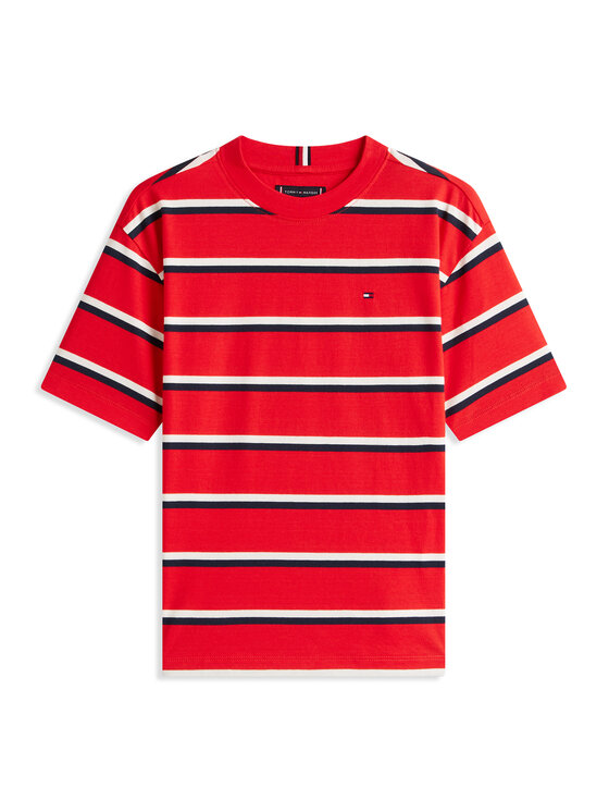 Tommy Hilfiger Tommy Hilfiger Camiseta Essential Flag KB0KB09646 Rojo Regular Fit