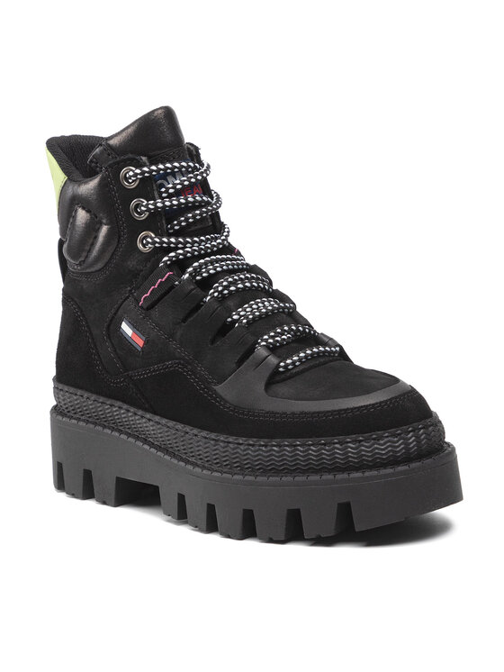 Tommy Jeans Gležnjarji Tommy Jeans Hybrid Boot EN0EN01596 Črna