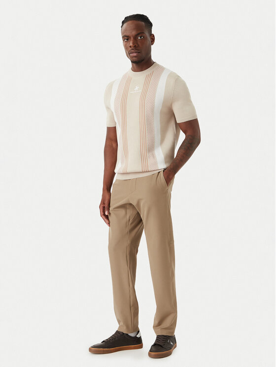 Beverly Hills Polo Club Beverly Hills Polo Club Camiseta M7611-HR Beige claro Regular Fit