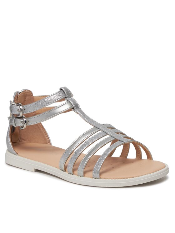 Geox Σανδάλια Geox J Sandal Karly Girl J7235D 0QDAJ C1007 D Ασημί
