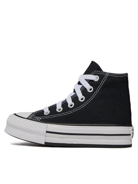 Converse Plátenky Converse Chuck Taylor All Star Lift Platform High Top Little Kids 372859C Čierna