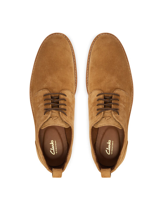 Clarks Туфлі Clarks Aldwin Lace 26186448 Коричневий