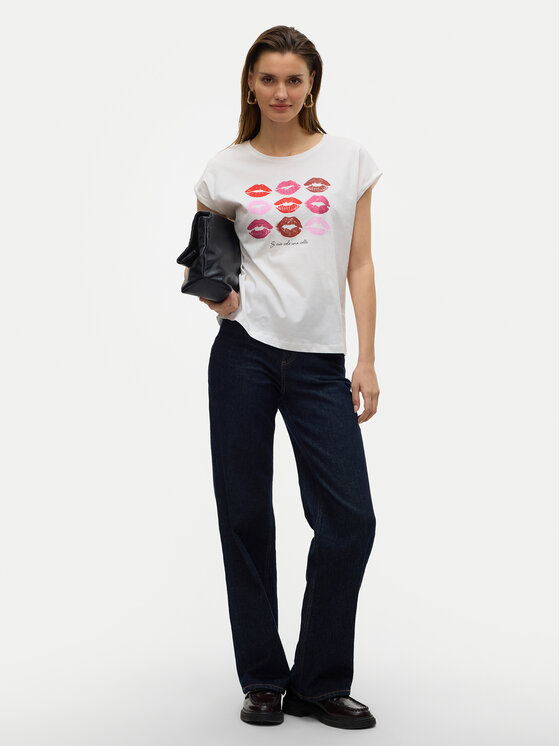Vero Moda Vero Moda Футболка Cysma 10328272 Білий Regular Fit