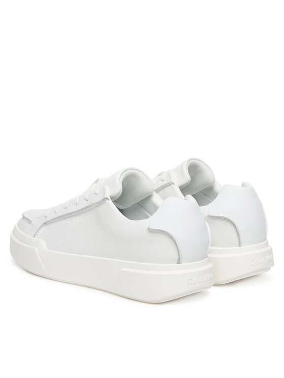 Calvin Klein Zapatillas Calvin Klein Chunky Cupsole Lace Up Lth Pinch YM0YM01454 Blanco