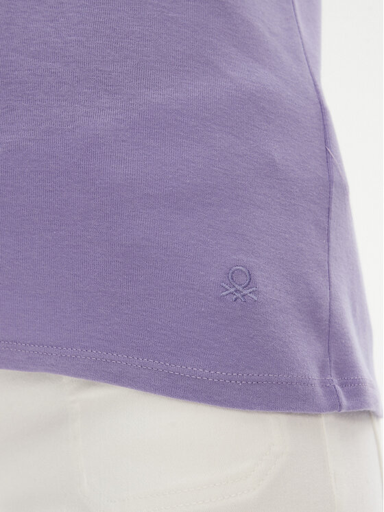 United Colors Of Benetton United Colors Of Benetton Majica 3GA2E16A0 Vijolična Regular Fit