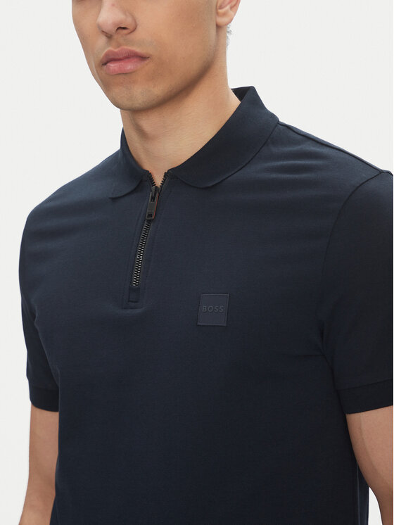 BOSS BOSS Поло Passerzip 50537507 Cиній Slim Fit