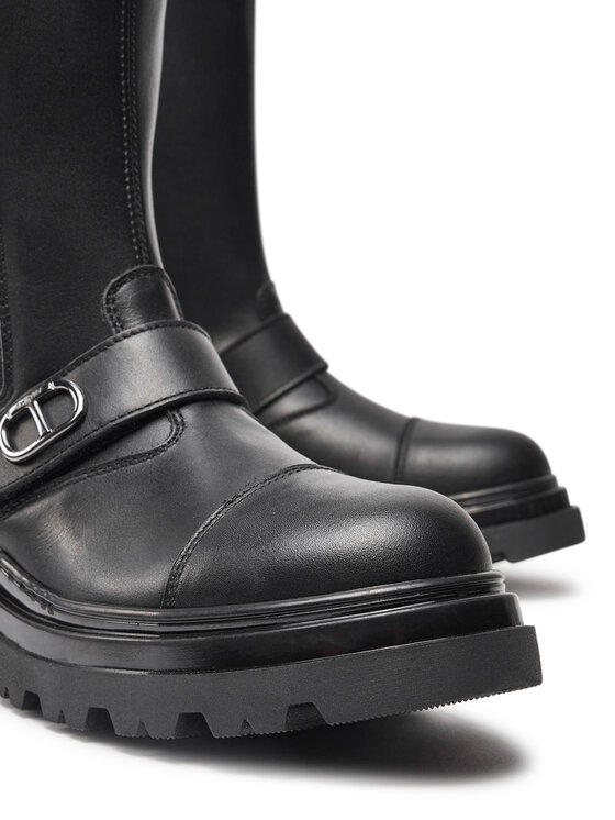 TWINSET Ботуши TWINSET Chelsea 242GCJ S Черен