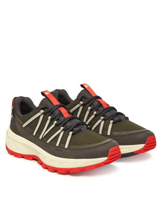 Jack Wolfskin Трекінгові черевики Jack Wolfskin Wild Hike Texapore Low M A65577 Хакі