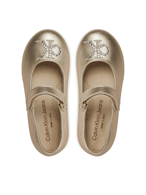Calvin Klein Jeans Балеринки Calvin Klein Jeans V1A3-80945-0220514 Златист