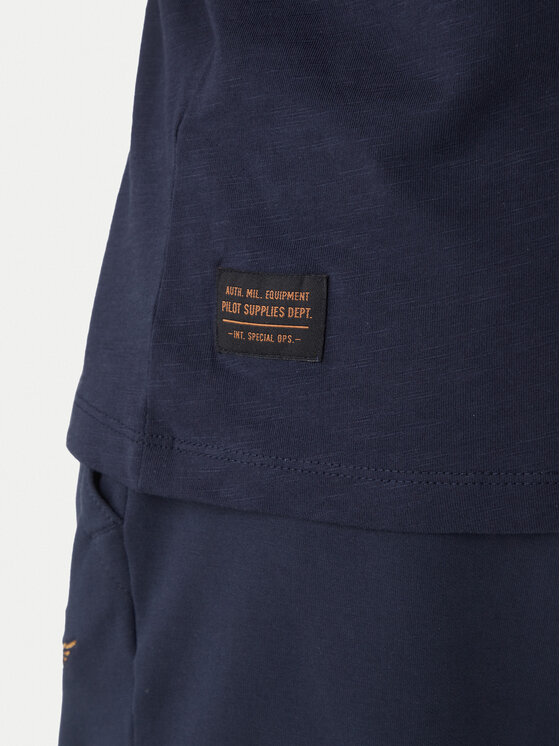Aeronautica Militare Aeronautica Militare Camiseta 261TS2543UJ00686 Azul marino Regular Fit