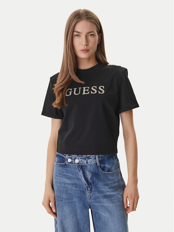 Guess Guess Camiseta W6GI06 K3018 Negro Relaxed Fit