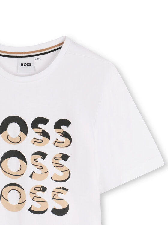 BOSS BOSS T-shirt J52038 D Bianco Regular Fit