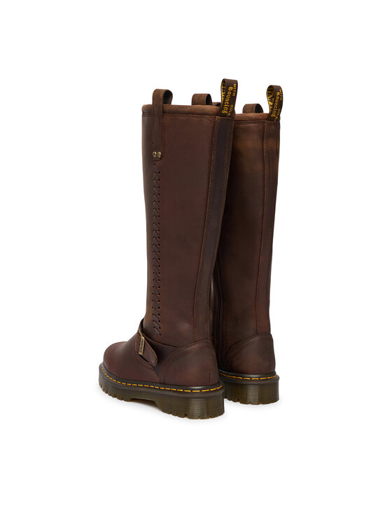 Dr. Martens Ботуши Dr. Martens ANISTONE KNEE HIGH CRAZY HORSE DM41871200 Кафяв