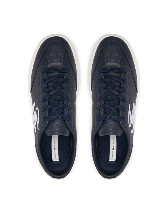 Tommy Hilfiger Tenisice Tommy Hilfiger Th Icon Court Script Premium FW0FW09604 Tamnoplava
