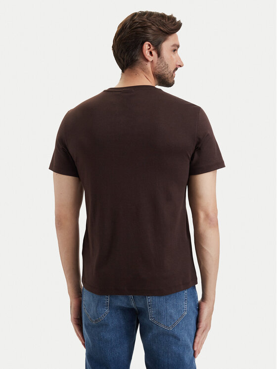Calvin Klein Calvin Klein Camiseta LV04LG222G Marrón oscuro Slim Fit