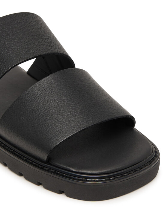 Calvin Klein Natikači Calvin Klein Sq Molded Sandal Db Lth HM0HM02234 Črna