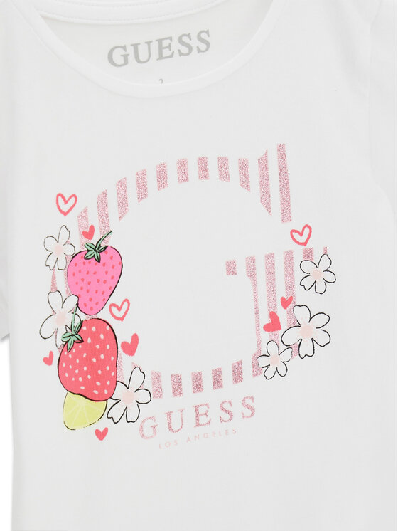 Guess Guess Camiseta K6GI00 K6YW4 Blanco Regular Fit