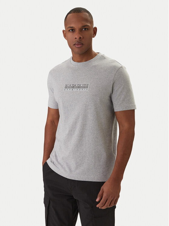 Napapijri Napapijri Camiseta S-Box Logo NP0A4IFL Gris Regular Fit