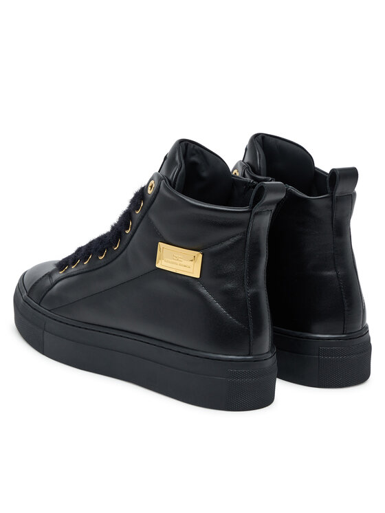 Elisabetta Franchi Īsie zābaki Elisabetta Franchi High Top Lace Up F4-A9E-0362-1251930 D Melns