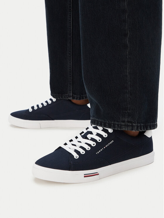 Tommy Hilfiger Tenisky Tommy Hilfiger Vulc Core Rwb Long FM0FM05813 Tmavomodrá
