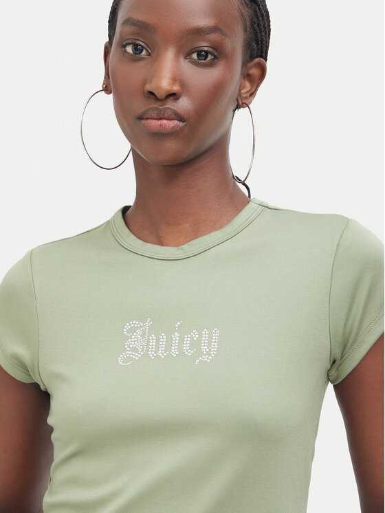 Juicy Couture Juicy Couture Camiseta JCWCT226326 Caqui Slim Fit