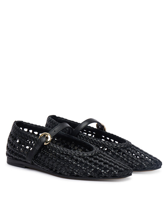Tommy Hilfiger Balerini Tommy Hilfiger Mary Jane Ballerinas FW0FW09244 Negru