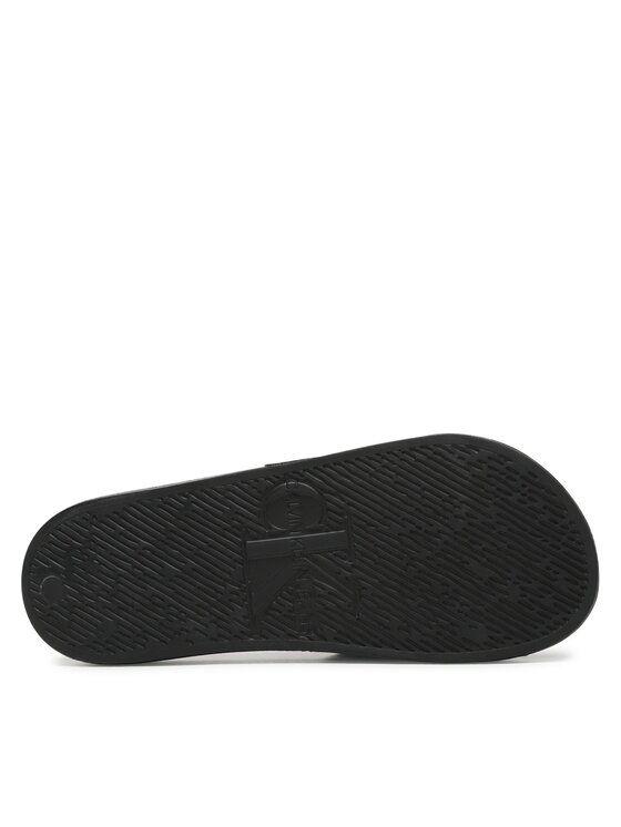 Calvin Klein Jeans Şlapi Calvin Klein Jeans Slide Oversized Brand YM0YM00662 Negru