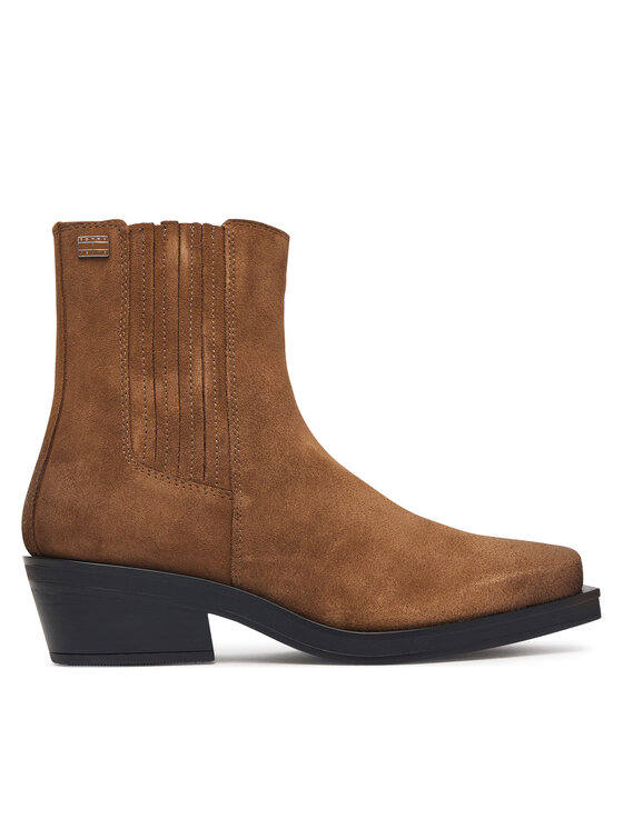 Tommy Jeans Čizme Tommy Jeans Tjw Suede Cowboy Boots EN0EN03142 Smeđa