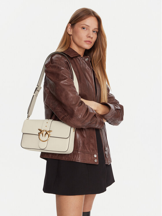 PINKO Borsetta PINKO Love One Classic Slouchy Fl PLTT 104524 A2OX Bianco