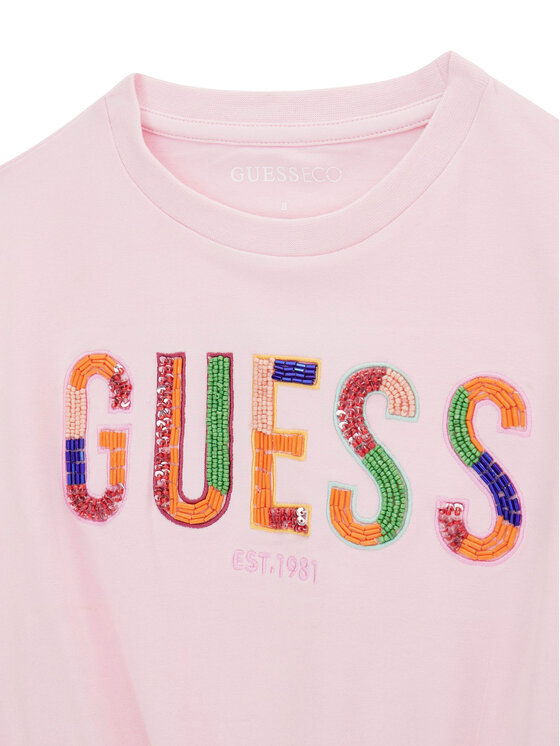 Guess Guess Camiseta J6GI16 K6YW4 Rosa Boxy Fit