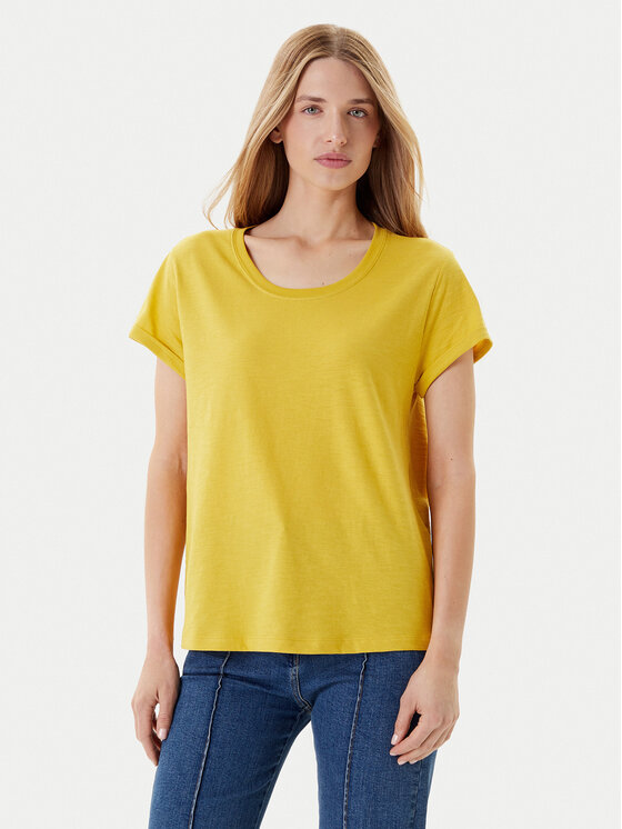 United Colors Of Benetton United Colors Of Benetton Marškinėliai 3BVXD109F Geltona Regular Fit