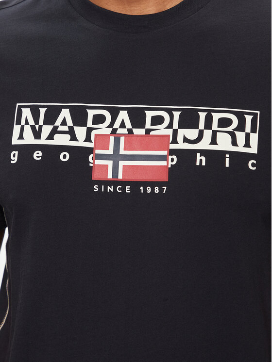 Napapijri Napapijri T-shirt S-Aylmer NP0A4HTO Crna Regular Fit