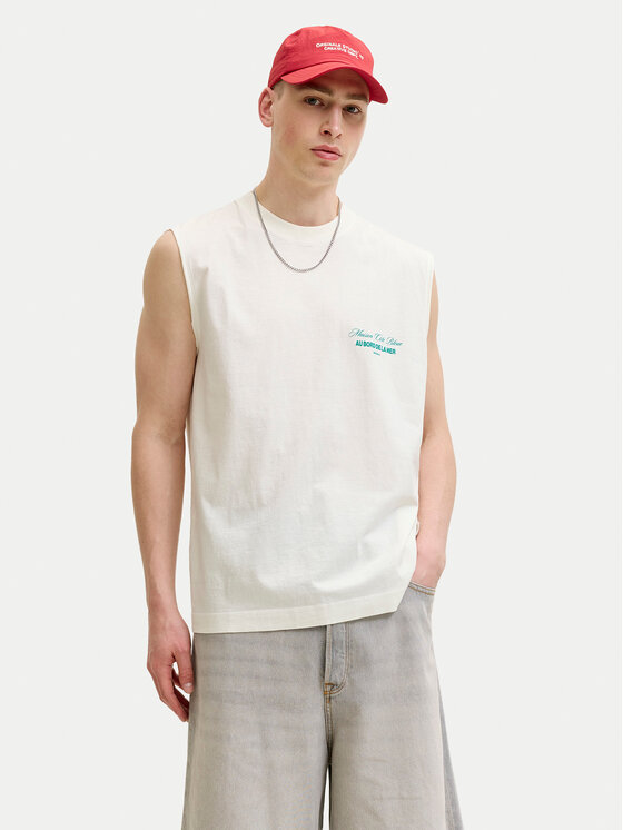 Jack & Jones Jack & Jones Camiseta sin mangas Cassis 12295076 Blanco Regular Fit