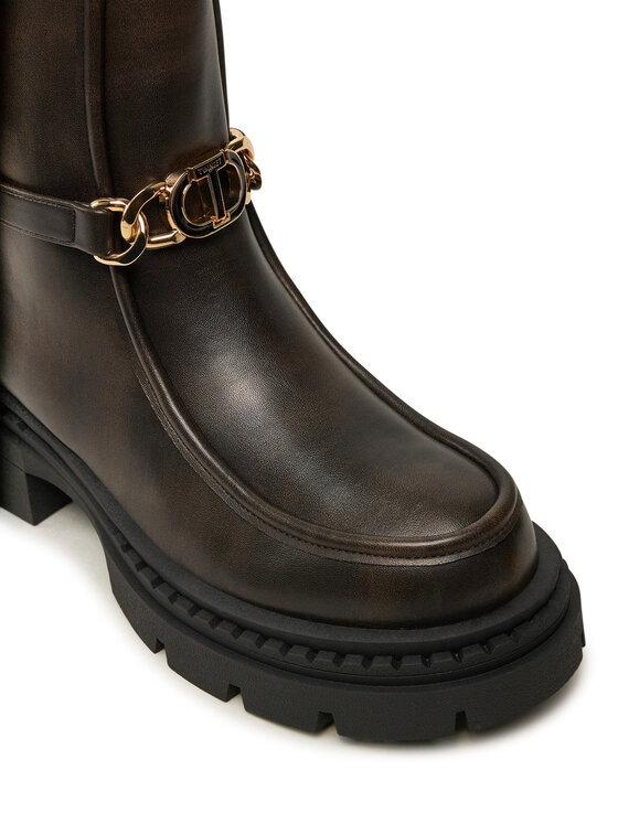 TWINSET Polokozačky TWINSET 242TGT110 Hnědá