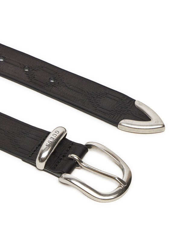 Guess Curea pentru Bărbați Guess Designed Folk Belt M4BZ32 L0VH0 Negru