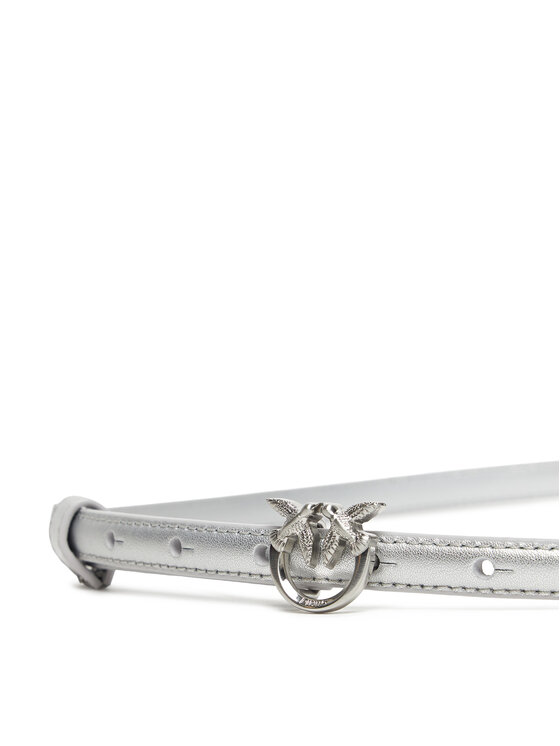 PINKO Pásek PINKO Love Berry H1 Belt AI 25-26 PLT01 102148 A0F1 Stříbrná
