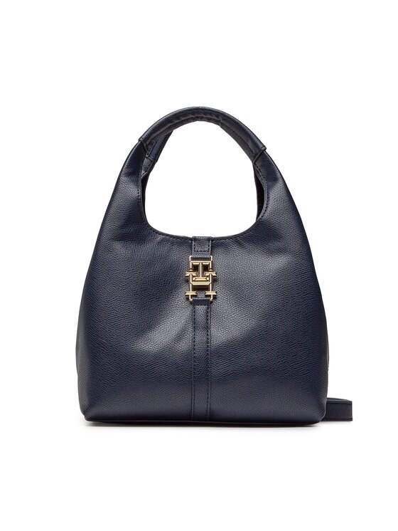 Tommy Hilfiger Kabelka Tommy Hilfiger Th Plush Small Satchel AW0AW14185 Tmavomodrá