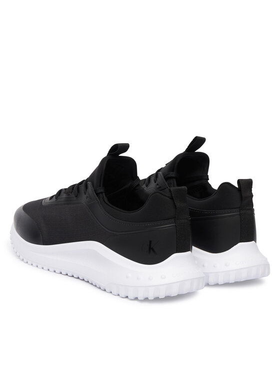 Calvin Klein Sneakersy Calvin Klein Eva Runner Laceup Sock Mat Mix YM0YM01443 Czarny