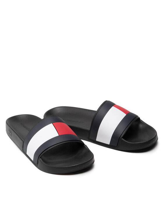 Tommy Hilfiger Klapki Tommy Hilfiger Rubber Th Flag Pool Slide FM0FM04263 Czarny