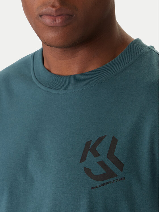 Karl Lagerfeld Jeans Karl Lagerfeld Jeans Camiseta A2M17072 Verde Regular Fit