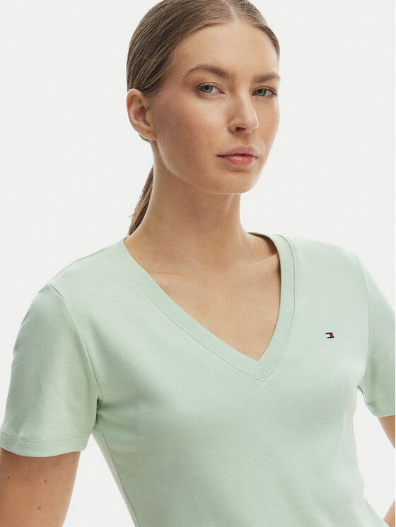 Tommy Hilfiger Tommy Hilfiger Camiseta New Cody WW0WW40584 Verde Slim Fit