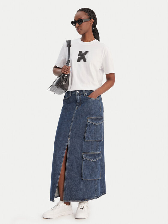 Karl Lagerfeld Jeans Karl Lagerfeld Jeans Camiseta B1W17055 Blanco Relaxed Fit